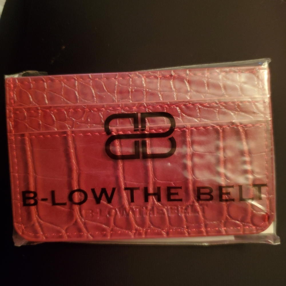 B-low the belt croc card case